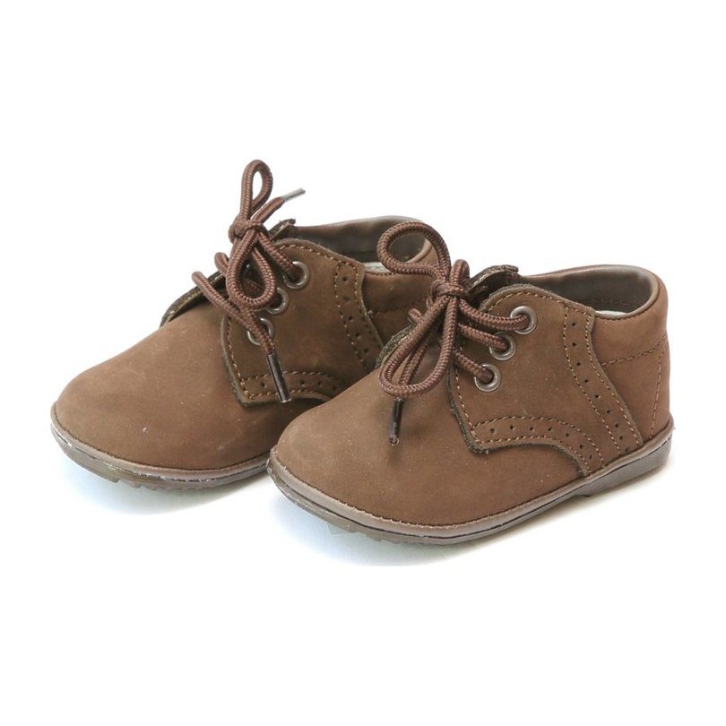 Baby James Nubuck Leather Lace Up Shoe, Brown Baby James Nubuck Leather Lace Up Shoe, Brown