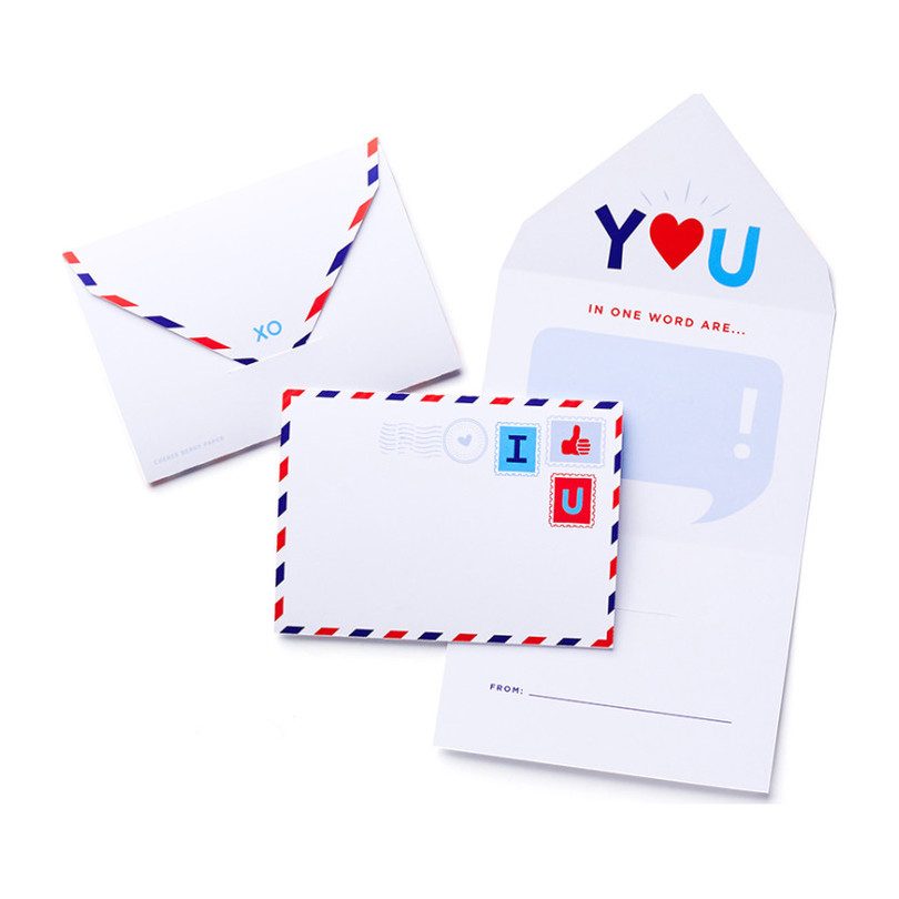 Mini Airmail All-In-One Valentine Card & Envelope Mini Airmail All-In-One Valentine Card & Envelope