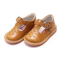 Joy Vintage Inspired Stitch Down T-Strap Mary Jane, Spicy Mustard