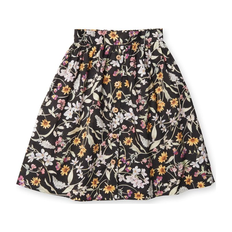 Adele Midi Skirt, Primavera Black - Skirts - Maisonette