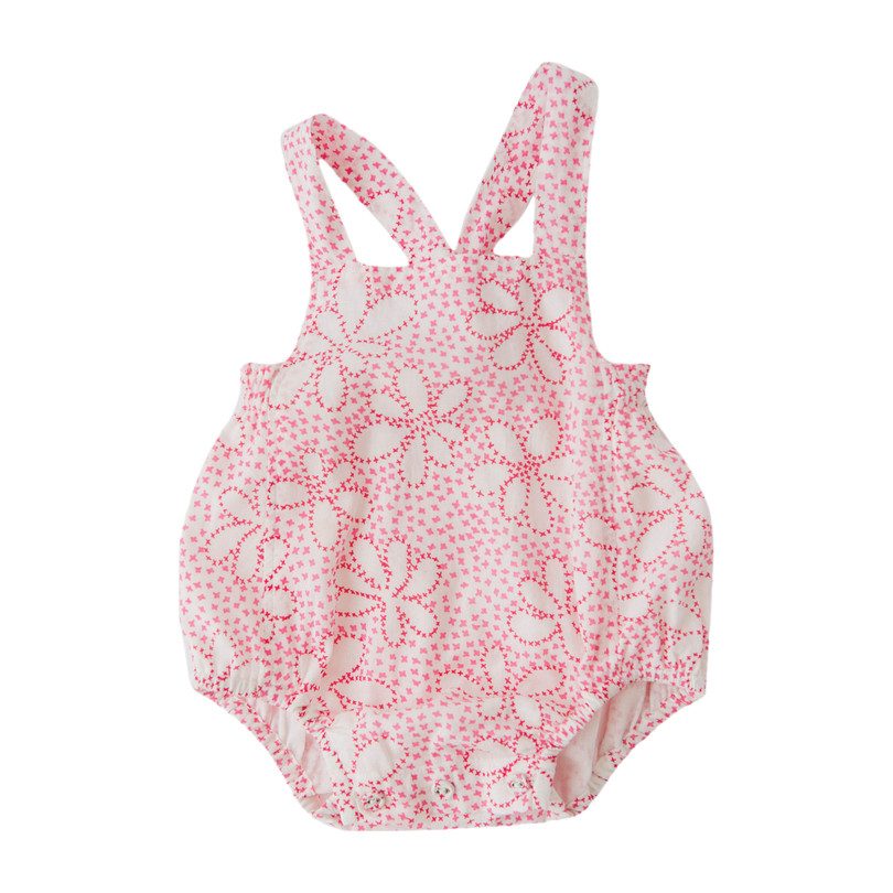 Baby Sun Romper, Pink Baby Sun Romper, Pink