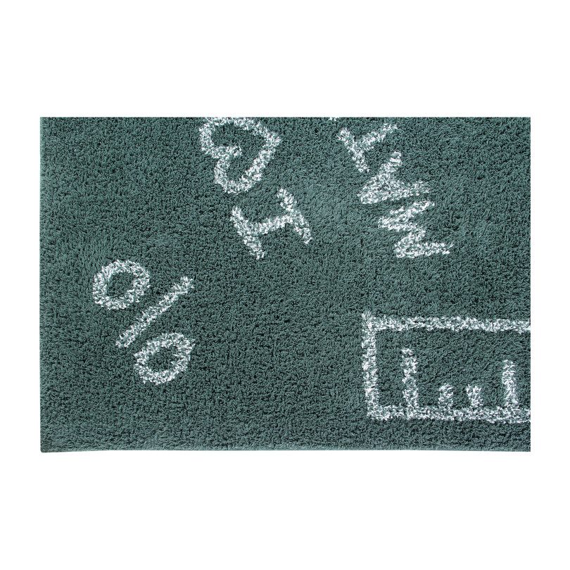 I Love Math Washable Rug, Green - Rugs - Maisonette