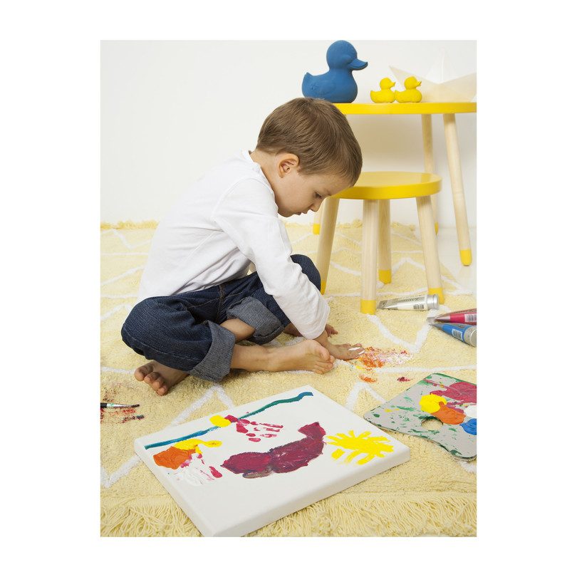 Hippy Washable Rug, Yellow Hippy Washable Rug, Yellow