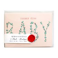 Set of 6 Thanks From Baby Notecards