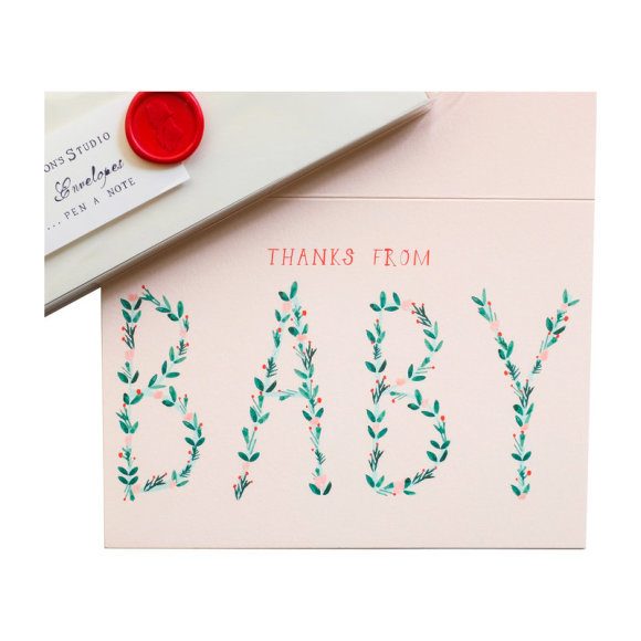 Set of 6 Thanks From Baby Notecards Set of 6 Thanks From Baby Notecards