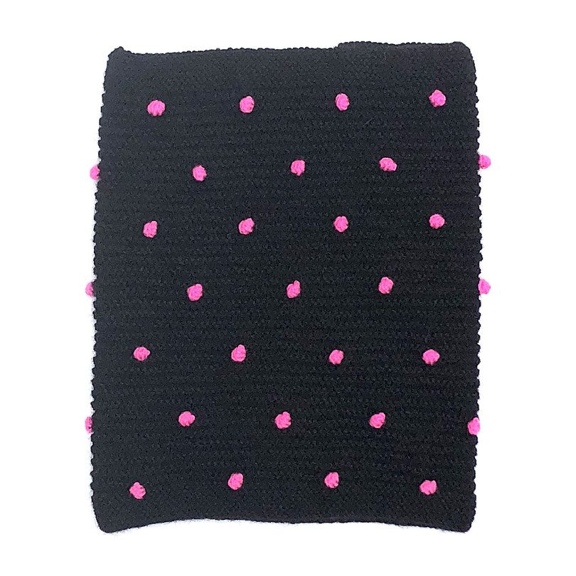Dot Infinity Scarf, Black Dot Infinity Scarf, Black