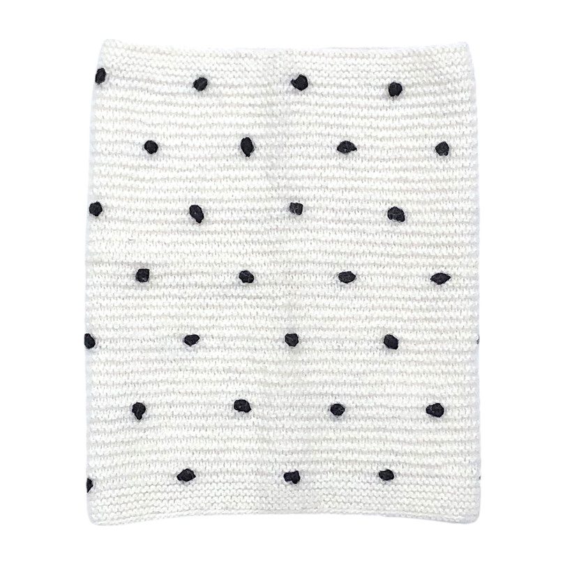 Dot Infinity Scarf, White Dot Infinity Scarf, White