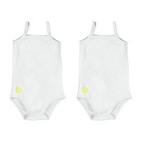 Baby Boy Sleeveless Onesie Set, White