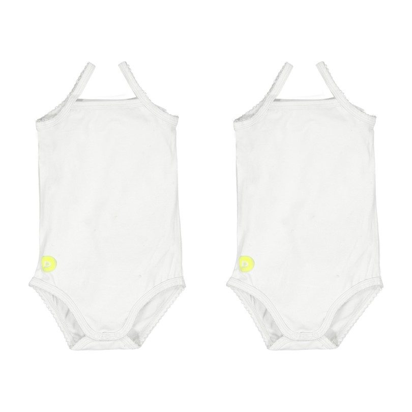 Baby Girl Sleeveless Onesie Set, White Baby Girl Sleeveless Onesie Set, White