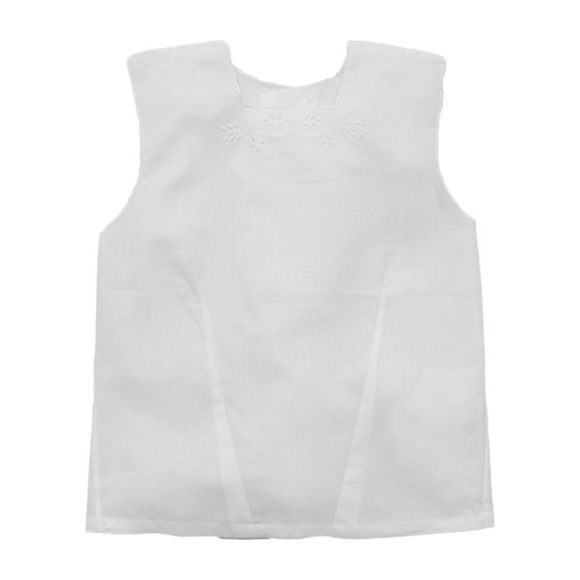 Embroidered Girl's Blouse White - Tops - Maisonette