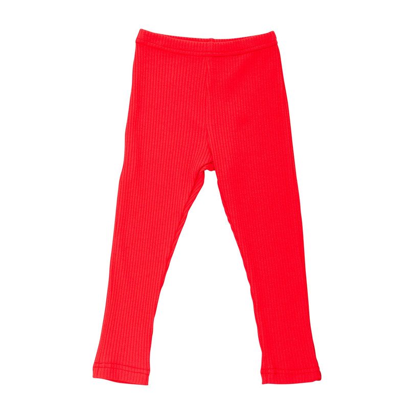 Ribbed Leggings, Red - Pants - Maisonette