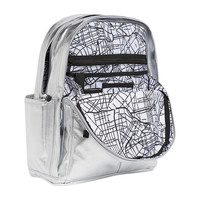 Metallic Kent Backpack, Silver Multi