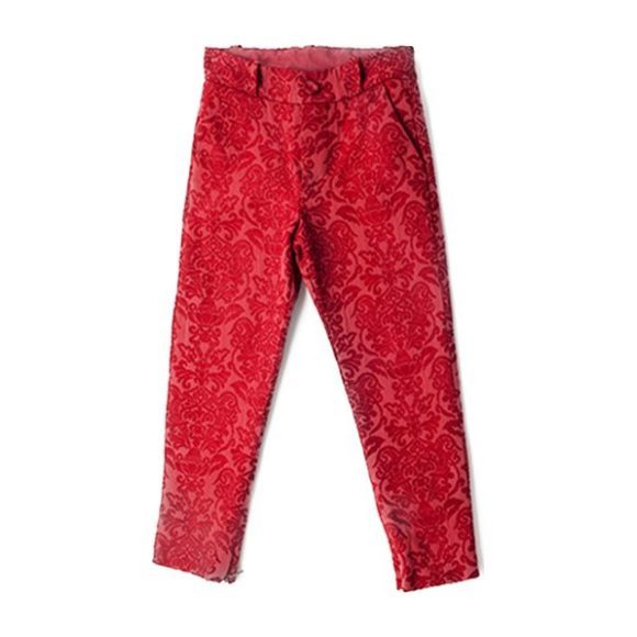 Brocade Gaby Pants, Red Brocade Gaby Pants, Red