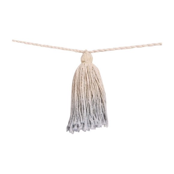 Tie-Dye Tassel Garland, Soft Blue Tie-Dye Tassel Garland, Soft Blue