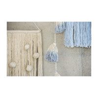 Tie-Dye Tassel Garland, Soft Blue