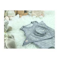 100% GOTS-Certified Organic Cotton Newborn Gift Set, Charcoal