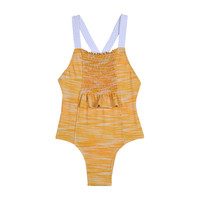 Smocked Swimsuit, Ikat Marigold