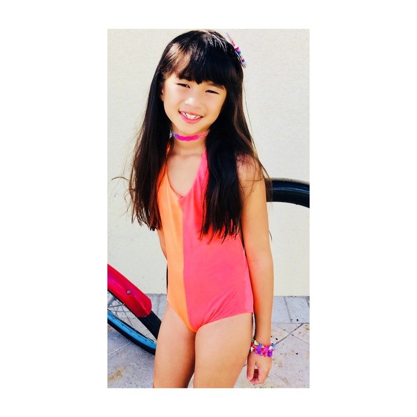 Isabelle One Piece, Orange Pink Isabelle One Piece, Orange Pink