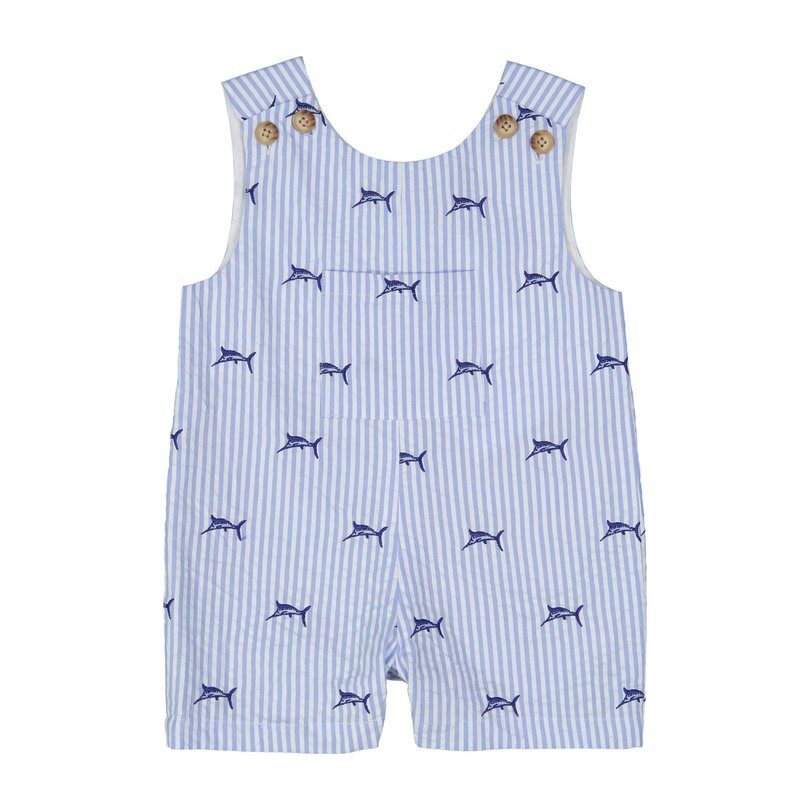 James Marlin Embroidered Shortall, Blue James Marlin Embroidered Shortall, Blue