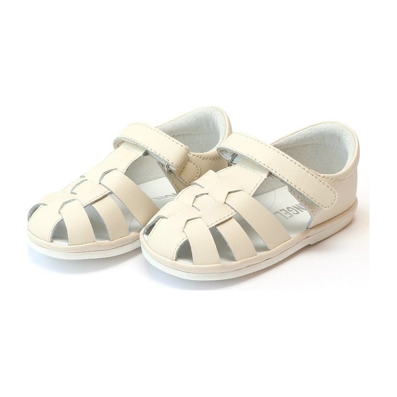 Baby Mack Leather Fisherman Sandal, Beige Baby Mack Leather Fisherman Sandal, Beige