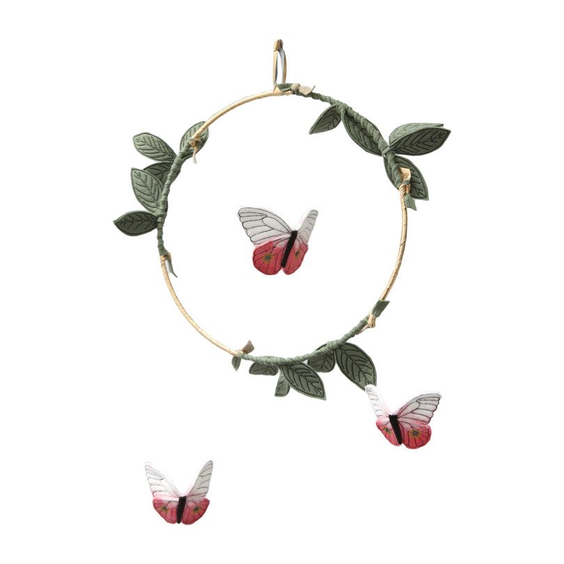 LUXE Butterfly Mobile in Coral, Gold and Green LUXE Butterfly Mobile in Coral, Gold and Green