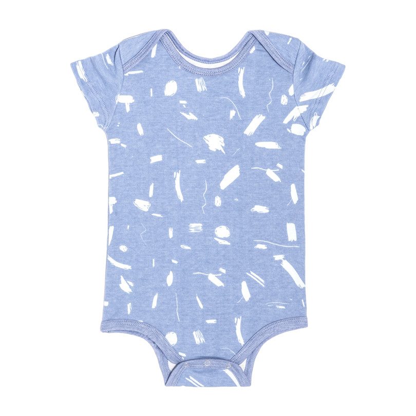 Short Sleeve Onesie, Blue Doodle Short Sleeve Onesie, Blue Doodle