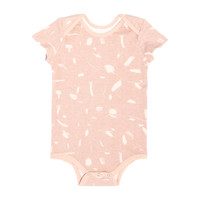 Short Sleeve Onesie, Pink Doodle