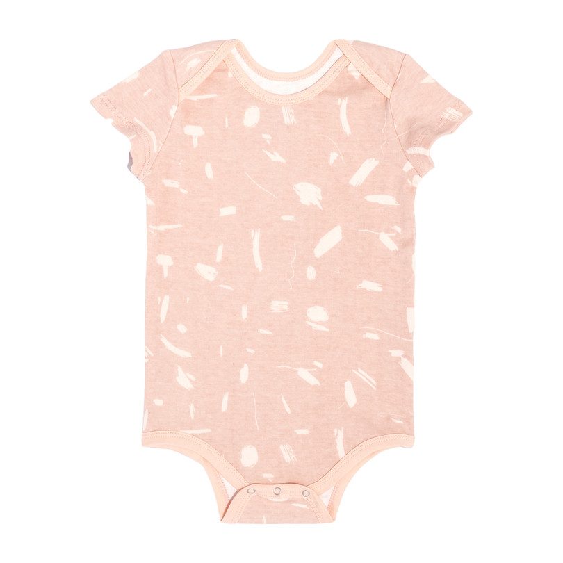 Short Sleeve Onesie, Pink Doodle Short Sleeve Onesie, Pink Doodle