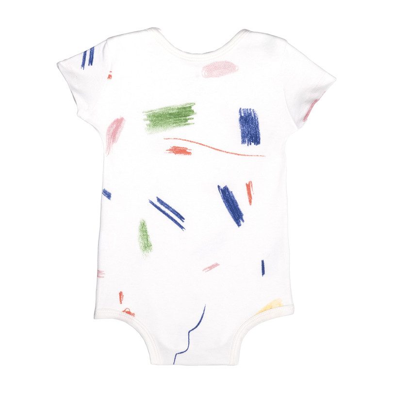 Short Sleeve Onesie, Multi Doodle Short Sleeve Onesie, Multi Doodle