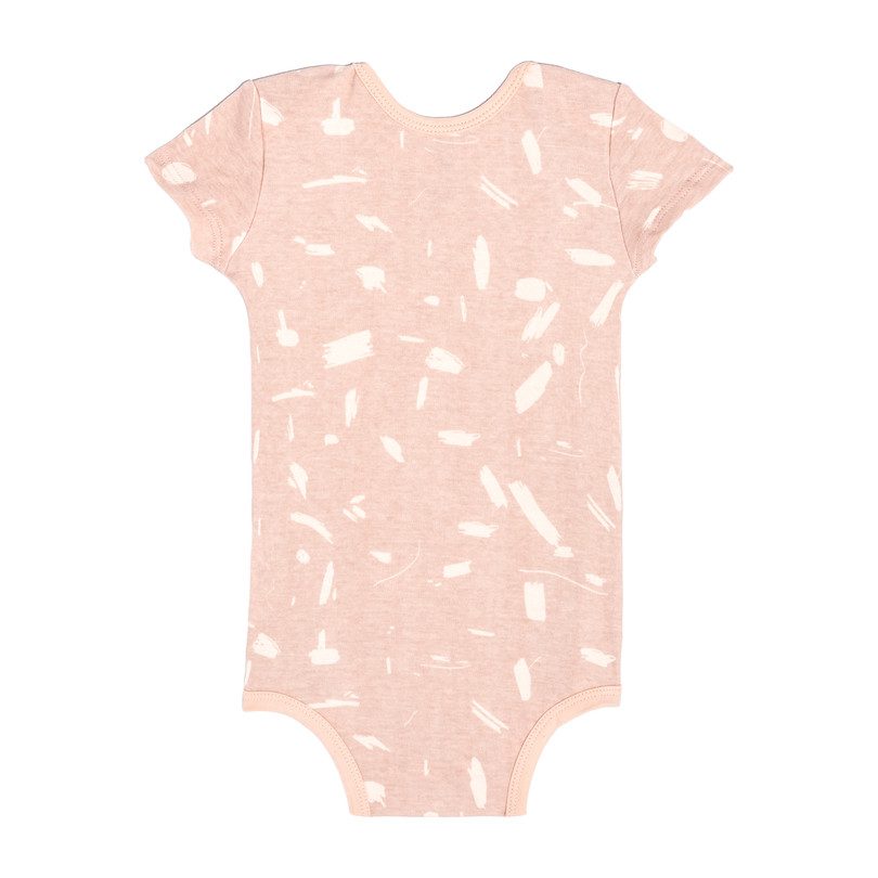 Short Sleeve Onesie, Pink Doodle Short Sleeve Onesie, Pink Doodle