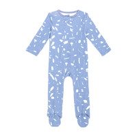 Footie Pajamas, Blue Doodle
