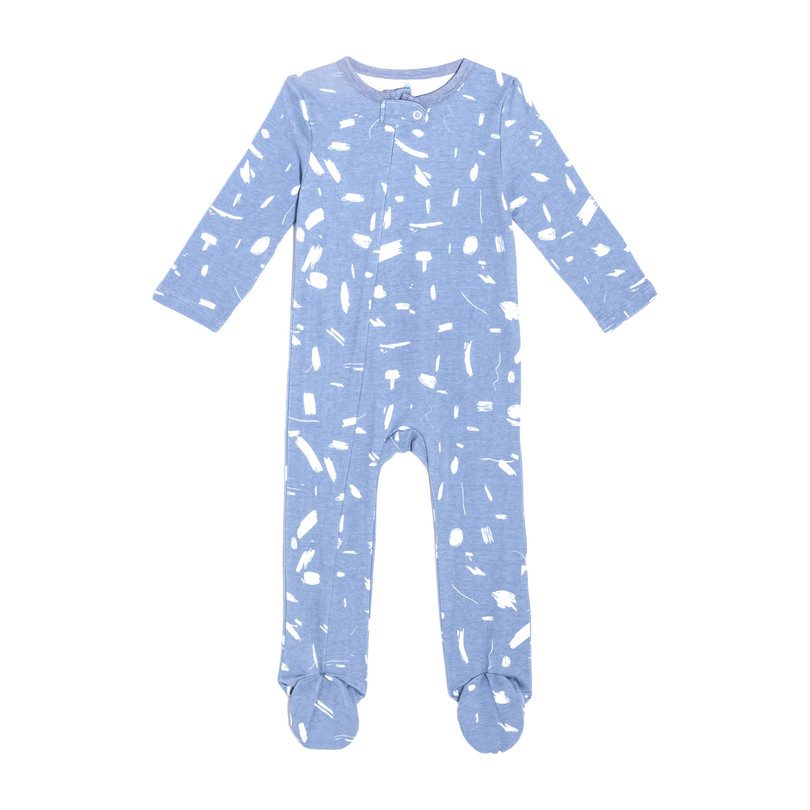 Footie Pajamas, Blue Doodle Footie Pajamas, Blue Doodle