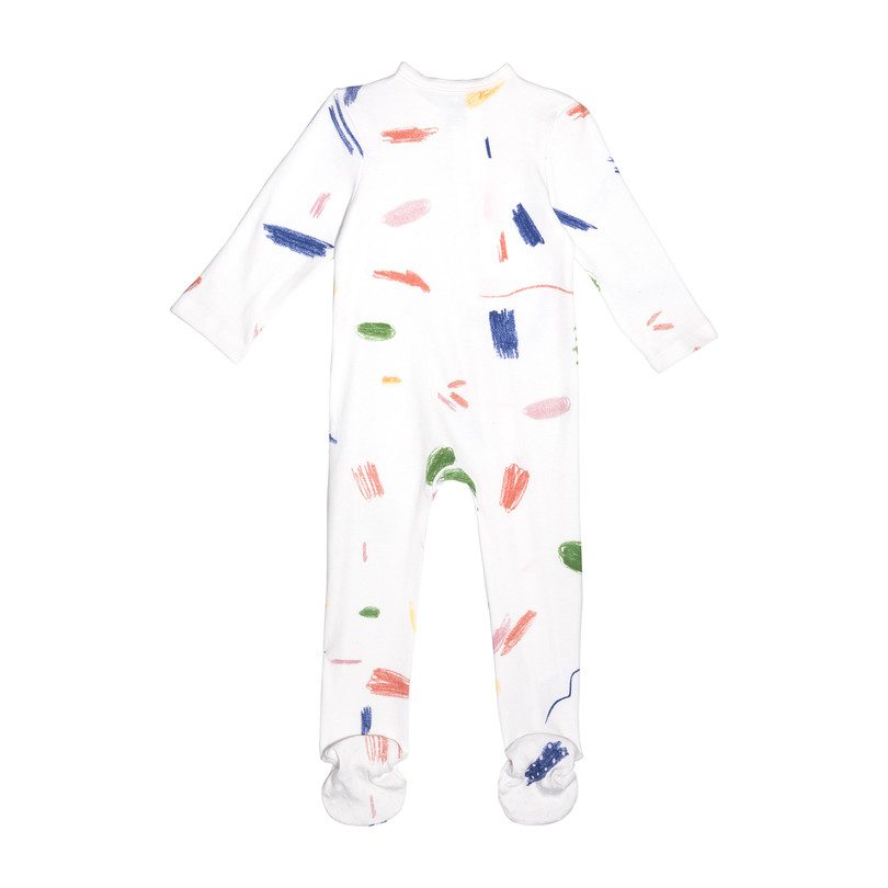 Footie Pajamas, Multi Doodle Footie Pajamas, Multi Doodle