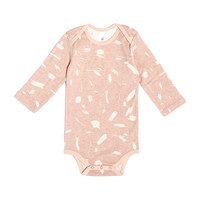 Long Sleeve Onesie, Pink Doodle