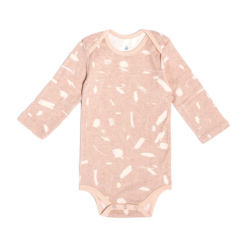 Long Sleeve Onesie, Pink Doodle Long Sleeve Onesie, Pink Doodle