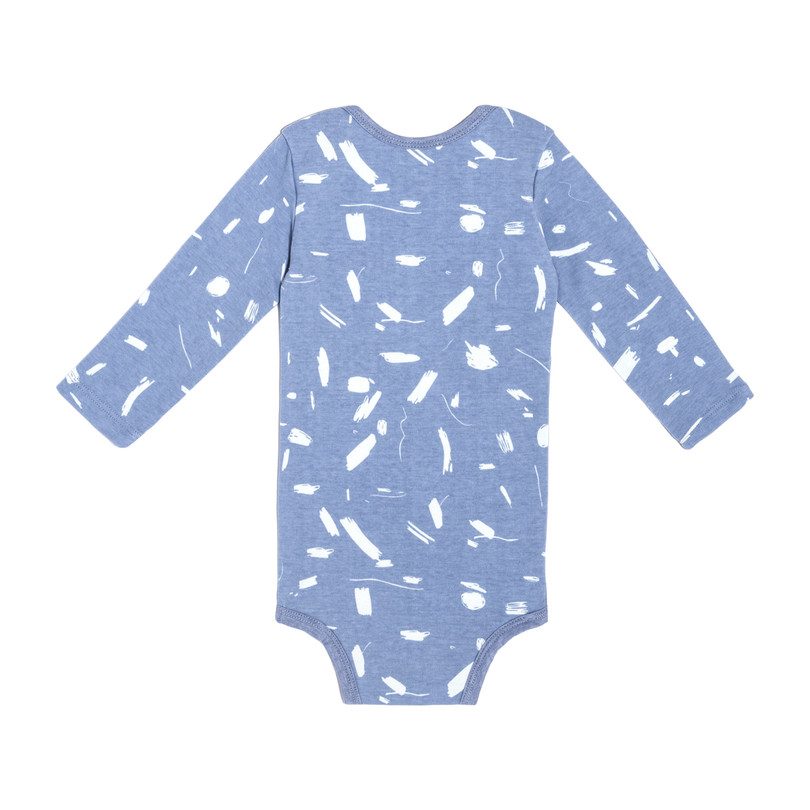Long Sleeve Onesie, Blue Doodle Long Sleeve Onesie, Blue Doodle