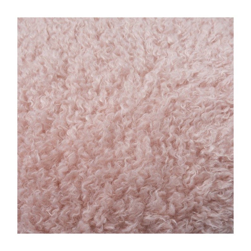 Poodle Faux Fur Storage Pouf, Pale Lilac Poodle Faux Fur Storage Pouf, Pale Lilac