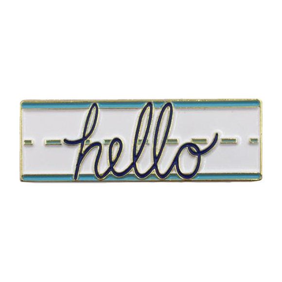 Hello Enamel Pin Hello Enamel Pin