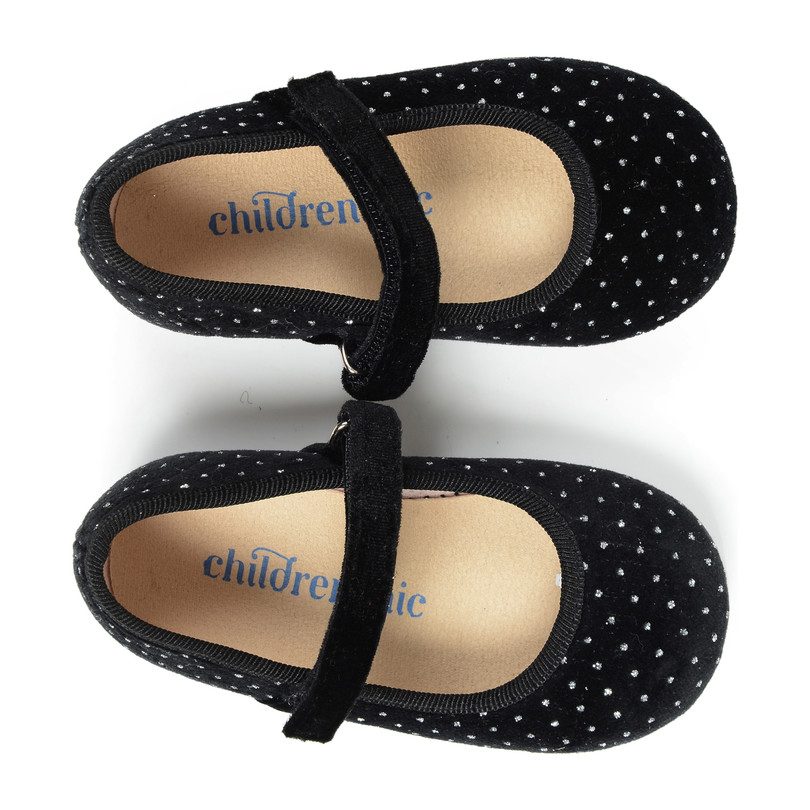 black velvet mary jane shoes