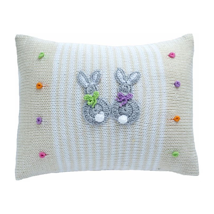 Baby Bunny Pillow, Stripes/Dots Baby Bunny Pillow, Stripes/Dots