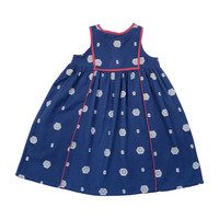 Midi Dress, Blue Jambdani
