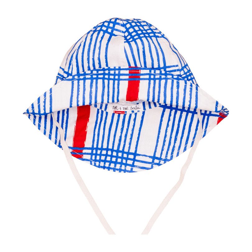 Summer Hat, Blue Gingham Summer Hat, Blue Gingham