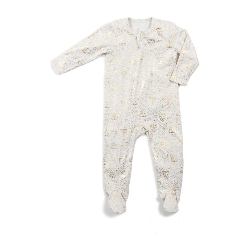 Classic Zipper Footie, Grey Classic Zipper Footie, Grey