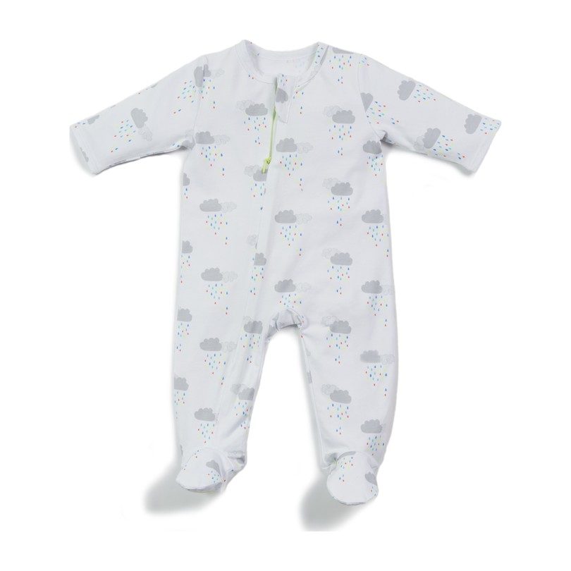 Classic Zipper Footie, Cloud Classic Zipper Footie, Cloud