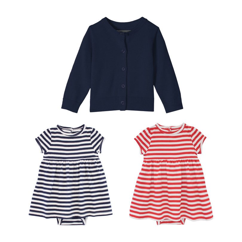 Baby Dress & Cardi Set, Nautical Baby Dress & Cardi Set, Nautical