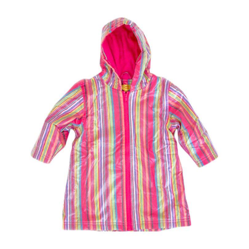 Raincoat with Lining, Pink Stripe Raincoat with Lining, Pink Stripe