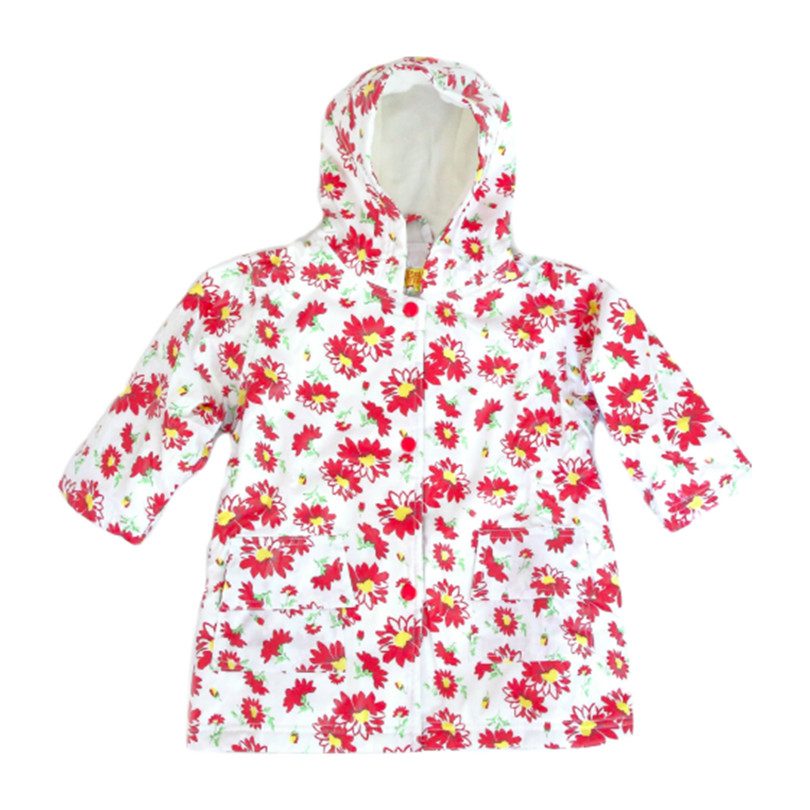 Raincoat with Lining, Red Flower Raincoat with Lining, Red Flower