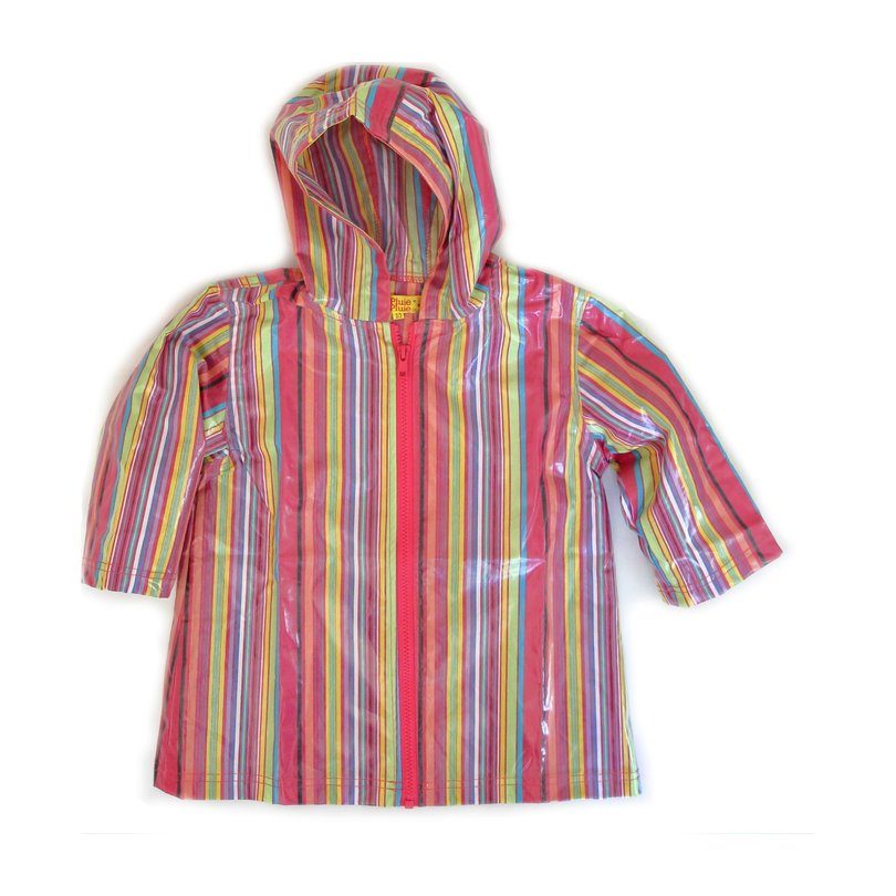 Raincoat Shell, Pink Stripe Raincoat Shell, Pink Stripe