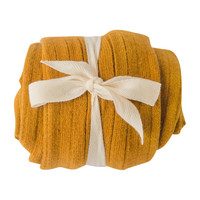 Ribbed Cotton Tights, Mustard