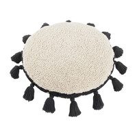 Circle Washable Pillow, Black